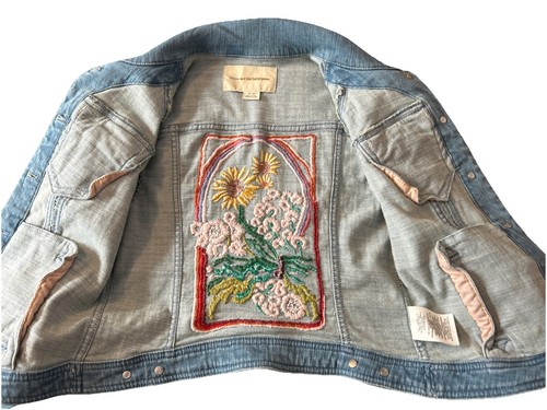 Giacca di jeans donna ricamata Anthropologie, taglia XS CL8 - Foto 5 di 11