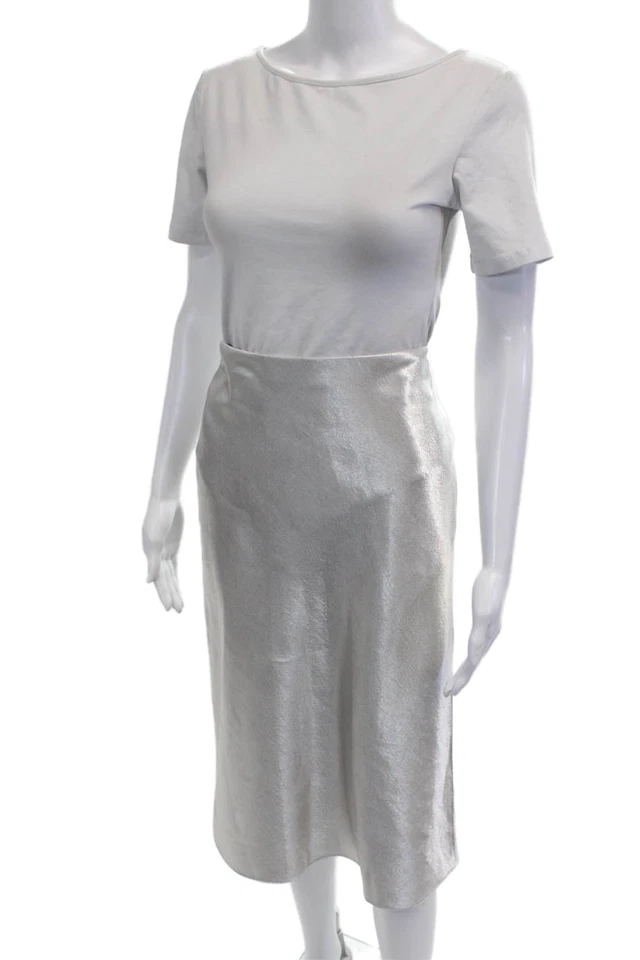 Falda lápiz larga recta gris Vince para mujer talla XS Foto 2 de 4