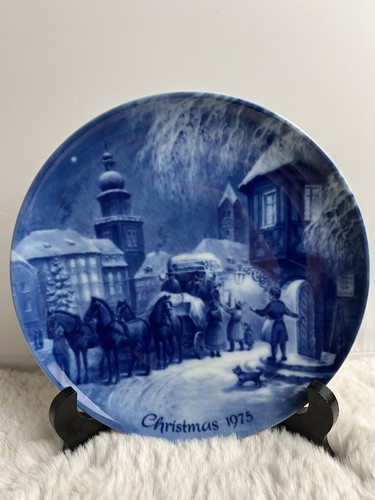 Set Of 5 Berlin Design West Germany Limited Edition Blue Christmas Plates 7.75” - Picture 6 of 11