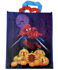 SPIDER-MAN Marvel Blue Trick or Treat Bag Halloween 16 x 13 x 4 Large Tote Bag