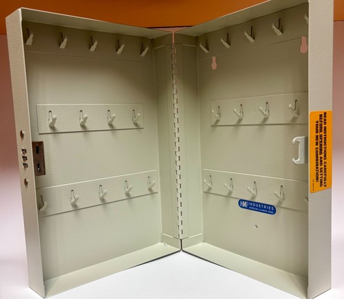 Key Cabinet – Wall Mount, Holds 28 Keys, Steel, Combination Lock - Made un USA - Picture 4 of 4