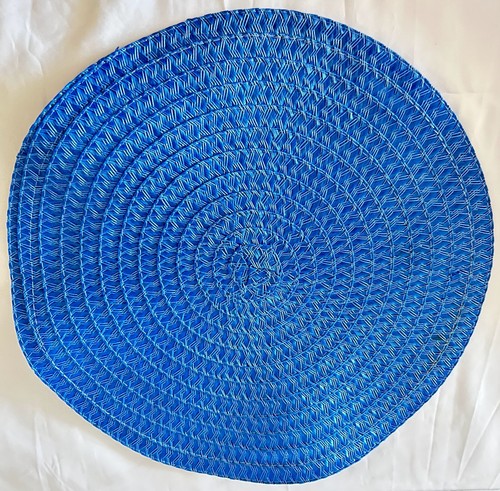 Placemats, Round 13”, Patriotic, Holiday, Red & Blue, Set of 6, Preowned - Picture 13 of 16