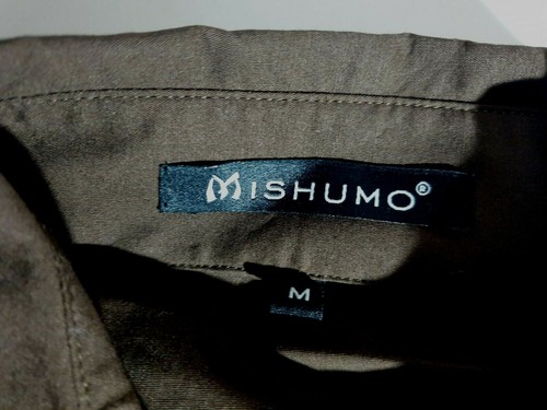 MISHUMO Damen Stretch Bluse Gr. M dunkelbraun Baumwollmix Langarm NEU - Picture 5 of 5