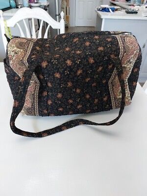 Vera Bradley Vintage Large Duffel Black Walnut NWOT | eBay