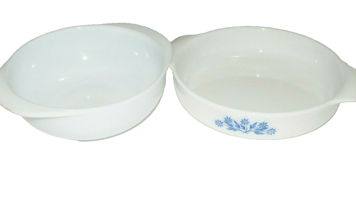 Pyrex Anchor Hocking Dish LOT 1.5 Quart Cornflower Blue Fire King & Milk Glass - Picture 2 of 12