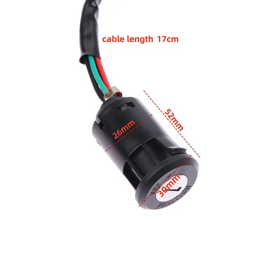 1 Set 50cc-250cc ATV With Wire Start Switch Door Locks Ignition Key Switch - Picture 4 of 12