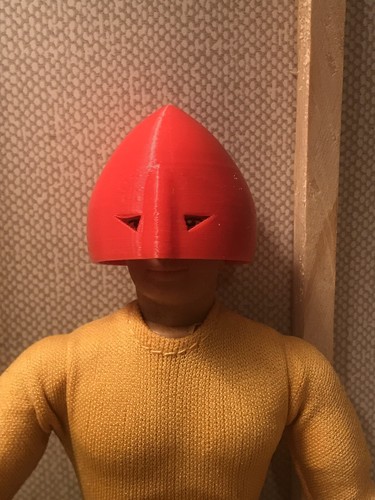Custom Made Bullet Man Inspired Helmet For Mego Size Figures - Picture 11 of 11