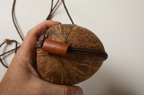 Kokos Handtasche Geldbeutel Etui Geldbörse Reißverschluss (P2R) Schultergurt Islander - Bild 5 von 11
