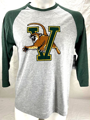 New Vermont Catamounts UVM Colosseum 3/4'' Sleeve Shirt Grey Green Men's L