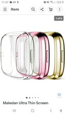 Maledan Ultra Thin Screen Protector Case Compatible With Fitbit Versa 2, 3 Pack