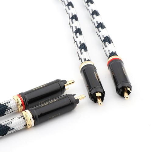 Pair OCC Silver Plated RCA Interconnect Adapter Cable with WBT RCA Connector - Picture 12 of 15