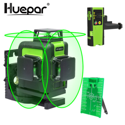 12 Linien Kreuzlinienlaser Selbstnivellierenden Pulsfunktion Level +Laserdetekto