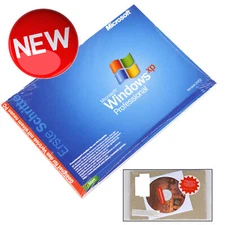 Microsoft Windows XP Pro Professional German New Unused CD + Book + S/N Sticker