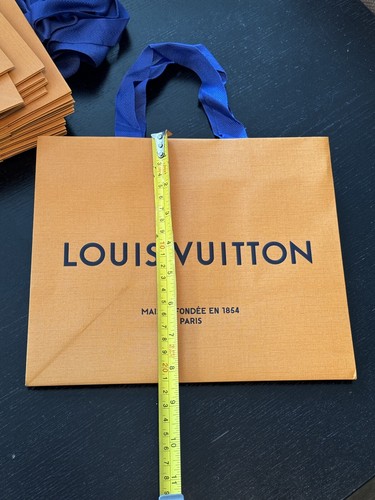 LOUIS VUITTON 10x8.3x6”Authentic Paper Shopping Tote Bag Small Orange - Picture 6 of 8