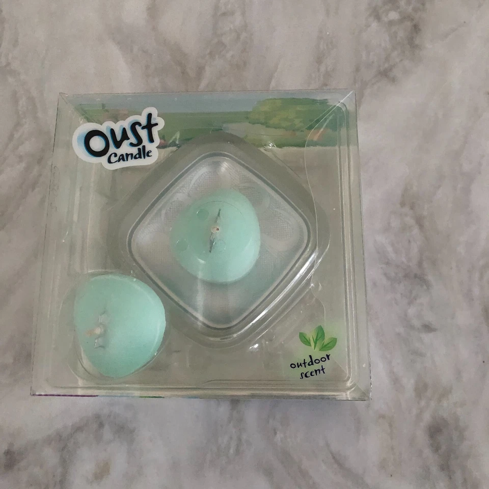 Juego de velas Oust 1 soporte de vidrio y 2 recambios para velas - aroma exterior - NUEVO Foto 2 de 3