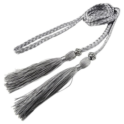 Cintura Da Donna Con Fiocco Da Annodare In Corda Sottile Cintura Con Nappa ▼ - Foto 12 di 49