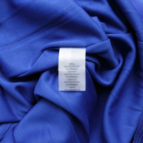 Vince Camuto Off the Shoulder Cocktail Flounced Crepe Dress - Royal Blue - Sz 8 - Picture 10 of 13