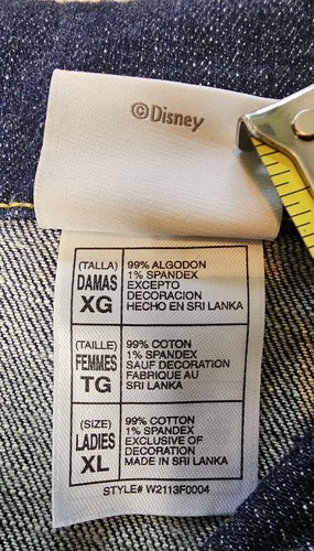 NWOT Y2K Disney Store Studio Collection Jean Jacket XL Snow White,Belle,Jasmine - Picture 7 of 14