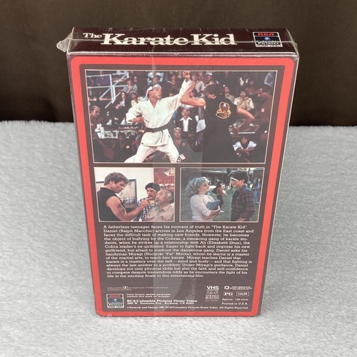 NEW & SEALED! Vtg 1985 The Karate Kid VHS RCA Red Box Cassette Tape w/ Watermark - Picture 2 of 10