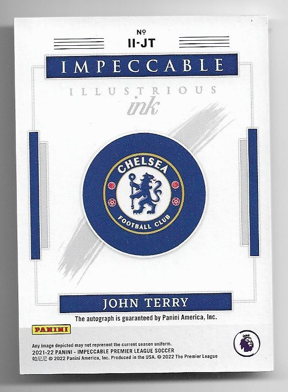 2021-22 Panini Impeccable Premier League Autograph Auto Card