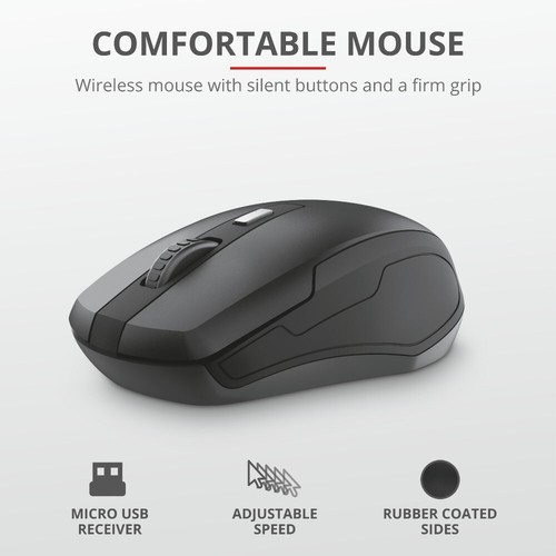 8713439239423 Trust ODY Tastatur RF Wireless QZERTY Englisch Schwarz Trust - Bild 5 von 12