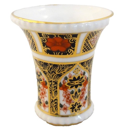 Royal Crown Derby Royal Antoinette Miniature Vase Bone China Gilt