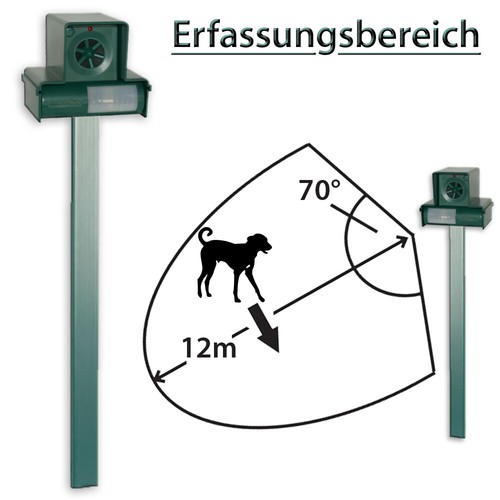 PIR Ultraschall Hunde- Katzenschreck BLANKO LS-987S Hundeschreck Bewegungsmelder - Bild 2 von 9