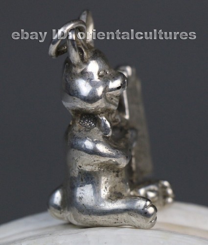Tribal exotic ethnic chinese handmade miao silver sculpture pendant - Picture 5 of 6
