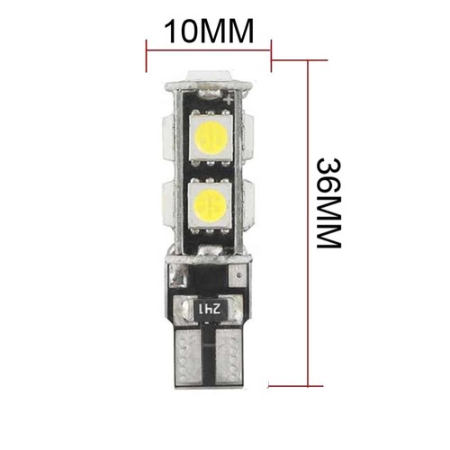 CHRYSLER CAR FRONT/REAR LIGHT 9SMD T10 LED W5W ERROR-FREE 501 CANBUS XENON WHITE - Picture 3 of 9