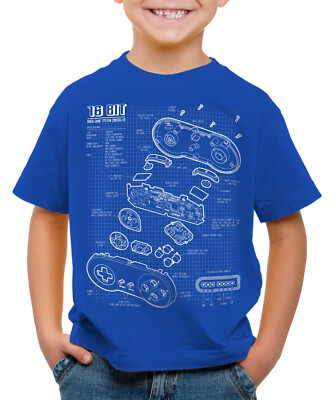 16-Bit Gamer Kinder T-Shirt classic snes nintendo nes switch super famicom mario