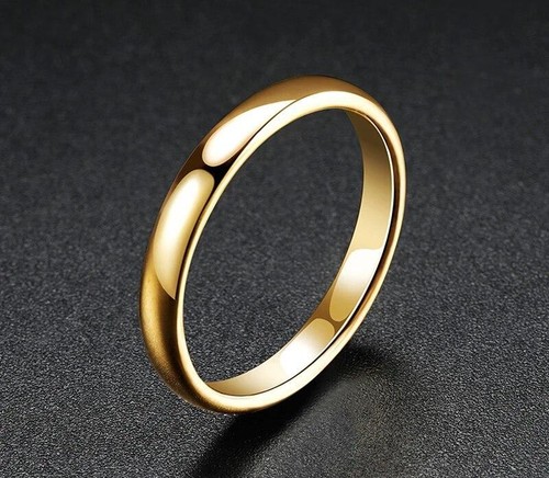 Anillos Sortijas Argollas De Compromiso Matrimonio Oro Para Mujer Hombres Unisex - Foto 7 di 7