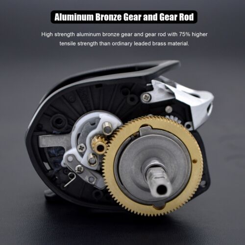 Carrete de baitcasting serie 400 10+1 BB 7,3:1 alta velocidad mano izquierda pesca de agua salada - Imagen 3 de 9