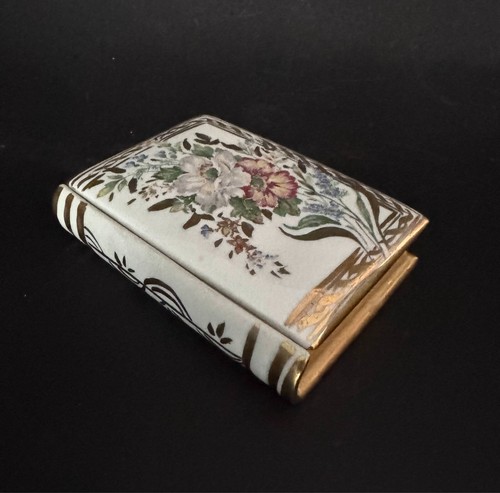 Bonbonnière In Porcellana Di Limoges Decorata A Mano - Picture 1 of 4