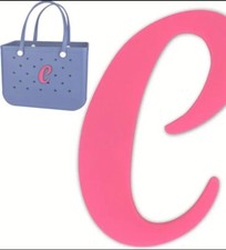 Letter Initial 'C'  Pink Bogg Bag charm tote bag charm New 4 in length