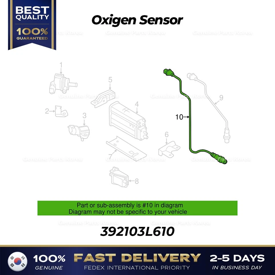 ⭐Genuino⭐ Sensor de oxígeno 392103L610 para Kia Cadenza Kia Sedona Foto 3 de 3