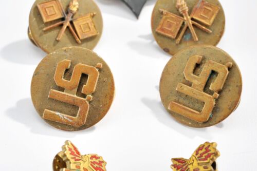 WWII ERA U.S. Army Infantry - Signal Corps Enlisted Collar Discs - Lot - Picture 3 of 6