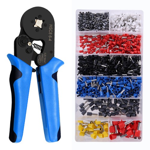 Ferrule Crimping Tool Cable Wire Electrical Terminal Connector Kit Crimper Plier - Picture 2 of 9