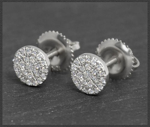 Pendientes de diamantes con brillantes de 0,25 quilates, oro amarillo de 10 quilates (10 quilates), oro blanco - Imagen 9 de 12