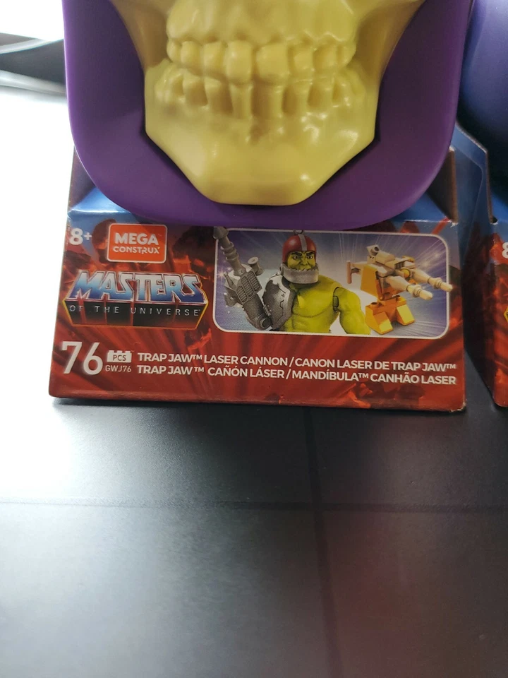3- Skeletor Head Mega Construx Masters of the Universe FISTO, TRAP JAW, HE-MAN  - Image 2 of 4