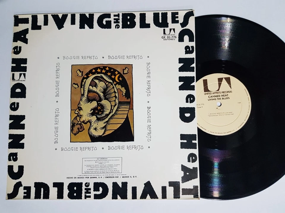 Canned Heat Living the blues LP rare Mexico press Single LP Refried Boogie 1 & 2 - Image 3 of 4
