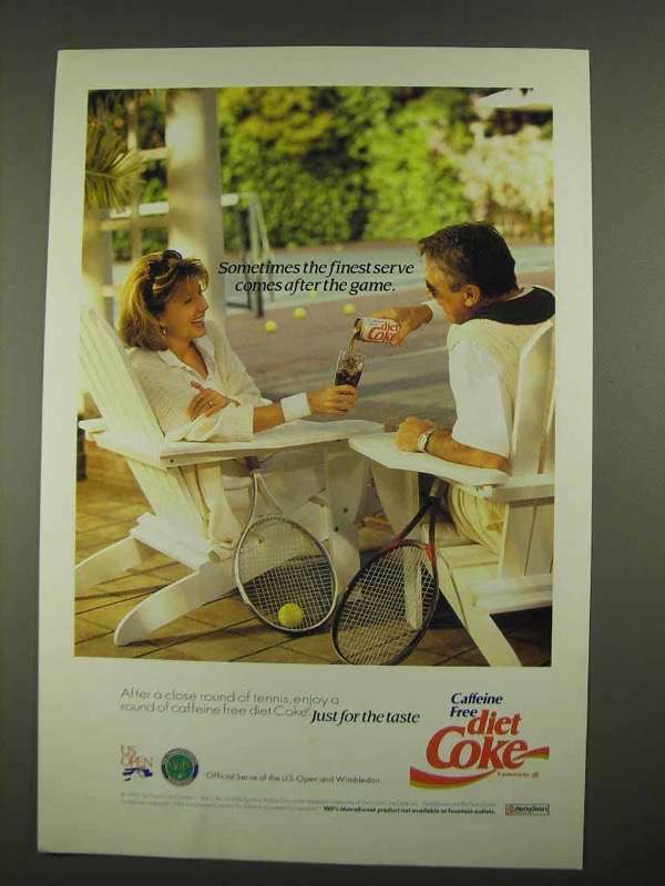 1992 Caffeine Free Diet Coke Soad Ad - Finest Serve