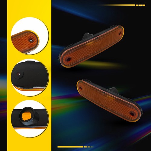 2-20 Fender Side Marker Light Housings Kit Amber Lens For 90-05 Mazda Miata MX-5 - Picture 17 of 35