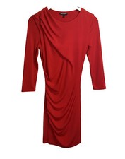 Juicy Couture Women’s Bodycon Sheath 3/4 Sleeve Stretch Dress Red Size Small