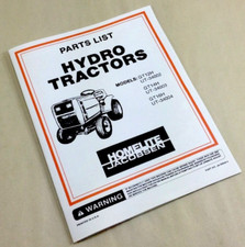 Homelite Jacobsen Hydro Tractors Gt12H Ut-34001 Gt14H Ut-34003 Parts List Manual
