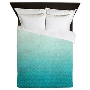 Cafepress Ombre Teal Queen Duvet 1282678009 Ebay