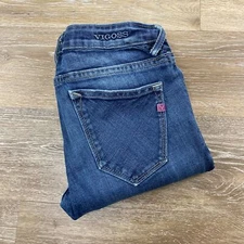 VIGOSS The Thompson Tomboy Skinny Low Rise Blue Denim Jeans Womens Size 26 Waist
