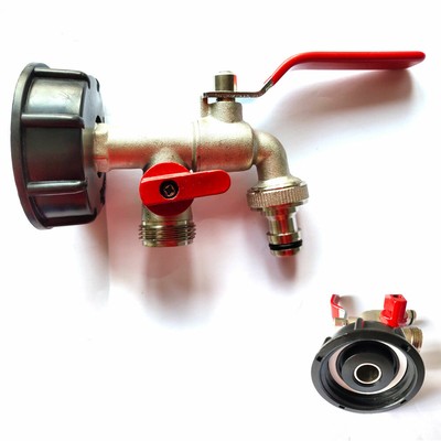 IBC Tote Tank Drain Adapter Threaded Cap Garden Hose Connector 3/4''
