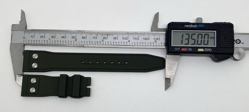 Authentic IWC EasX-CHANGE 21mm x 18mm Green Rubber Watch Strap Band MXE0LPSP OEM - Picture 7 of 7