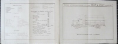 *  Gräf & Stift Motorlastwagen 5 Tonnen  Prospekt ca. 1907