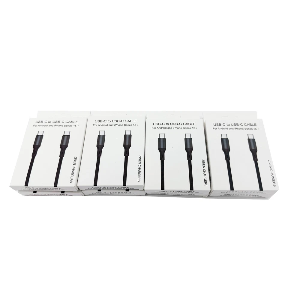 (50 packs) USB Type C to USB-C Android & iPhone Charging Cables 1.5m/5ft 60W - Image 2 of 4